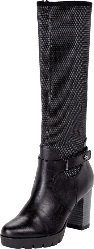 Tamaris Stiefel mit strukturiertem Schaft Schwarz 5