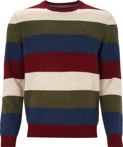 MCNEAL Strickpullover aus Lammwolle mit Blockstreifen (blau 