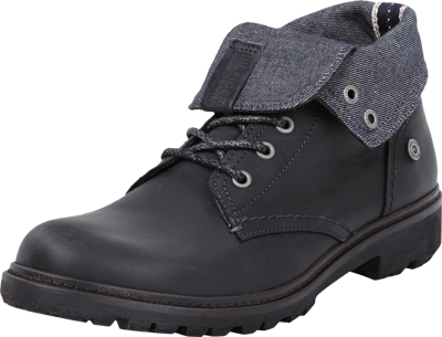 Tommy Jeans Lederboots mit Kontrastumschlag (black) online kaufen