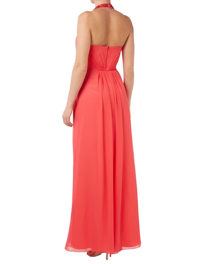 Luxuar Abendkleid mit Pailletten und Stola  Orange 7
