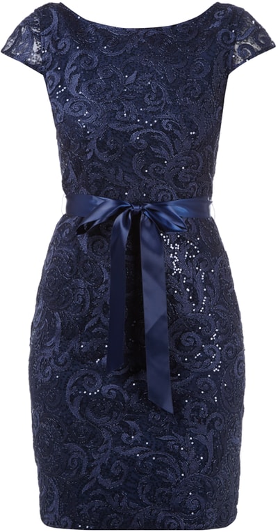 Christian Berg Cocktail Cocktailkleid mit ornamentalen Stickereien Blau 5