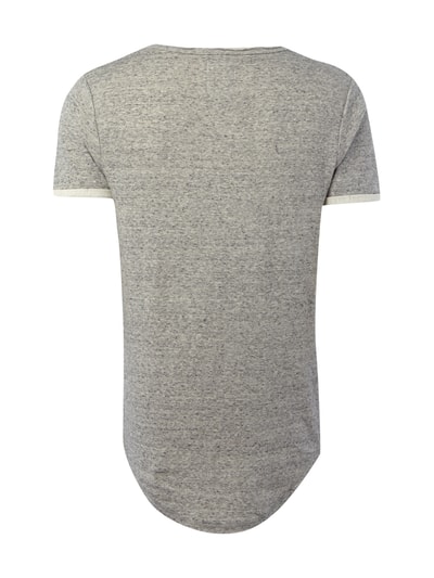 REVIEW Longshirt mit Reißverschlüssen am Saum Hellgrau meliert 5