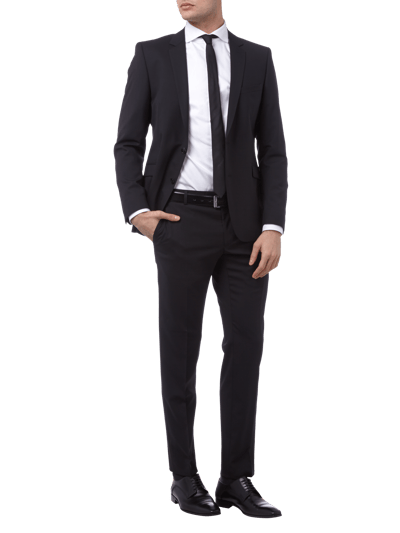 Strellson Slim fit zakelijke broek met stretch Zwart - 1