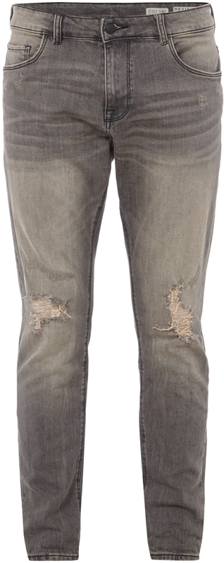 REVIEW Relaxed Skinny Fit 5-Pocket-Jeans  Dunkelgrau 9