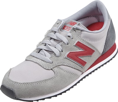 New Balance Sneaker mit Besatz in Velourslederoptik Mittelgrau 5