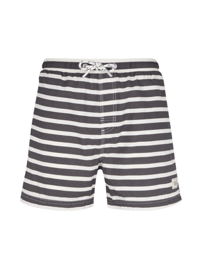 REVIEW Badeshorts mit Streifenmuster Anthrazit 1