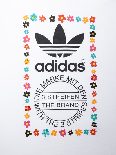 adidas Originals T-Shirt mit Label-Print und Logo Weiss 2
