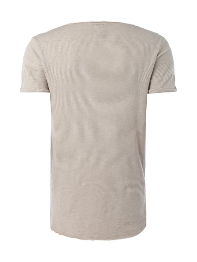 REVIEW T-Shirt aus Feinstrick mit Streifen-Dessin Beige 3