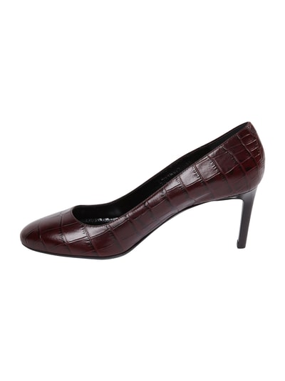 HUGO Lederpumps mit Kroko-Struktur Bordeaux 3