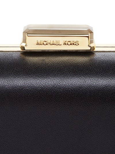 MICHAEL Michael Kors Leder Boxclutch mit Schmuckstein Black 3