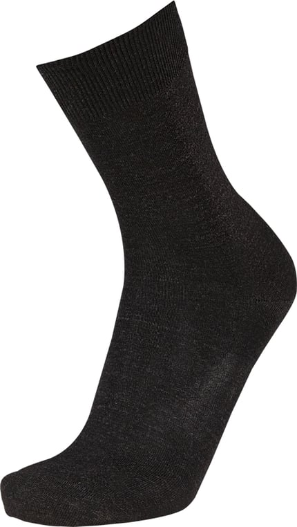 Produktfoto, Socken mit geripptem Abschluss von Falke in Dunkelgrau, Schurwoll-Baumwoll-Mix mit Stretch-Anteil, körpernaher Schnitt