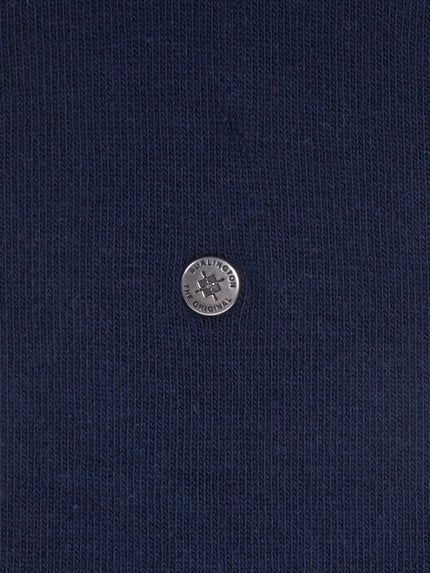 Produktfoto, Socken met labeldetail in set van 2 van Burlington, heren sokken van katoenmix met stretch, nauwsluitende pasvorm, donkerblauw, fijne textuur.