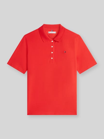 Tommy Hilfiger Regular Fit Poloshirts aus Baumwoll-Mix Rot 2