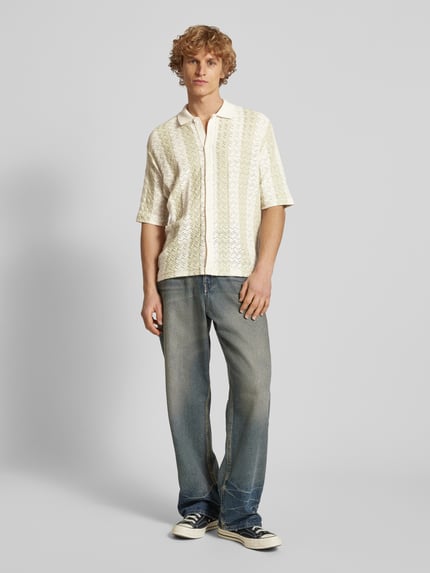 JACK & JONES Regular Fit Freizeithemd mit Polokragen Modell 'TYLER' Beige 1