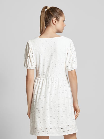 PIECES Mini-jurk met broderie anglaise Wit - 5