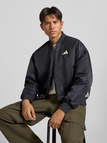 adidas Sportswear Regular Fit Blouson mit Logo-Print Modell 'STADIUM BMB BLACK' Black 3