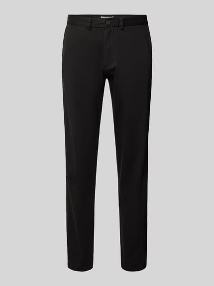 JACK & JONES Chinosy o kroju relaxed fit ze szlufkami na pasek model ‘KANE’ Czarny 2