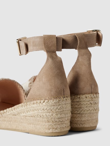 Espadrij Sandalen aus Leder mit Dornschließe Beige 2