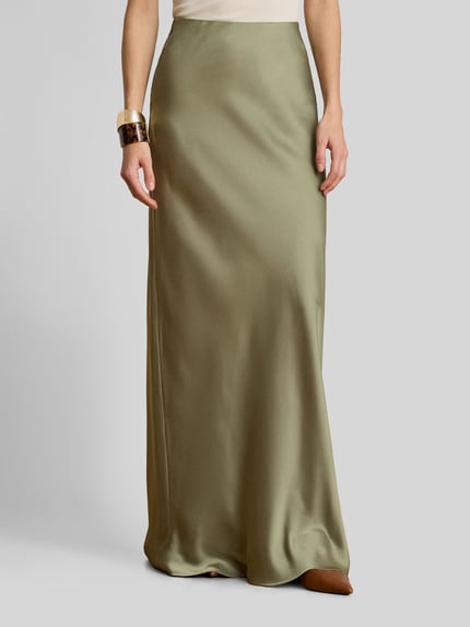 Lauren Ralph Lauren Vloeiende maxirok met elastische band Kaki - 4