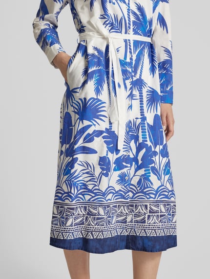 Emily Van den Bergh Midikleid mit durchgehender Knopfleiste Blau 3