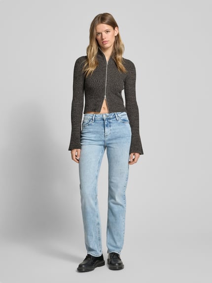 PIECES Straight Fit Jeans aus Baumwoll-Mix Modell 'KELLY' Hellblau 1