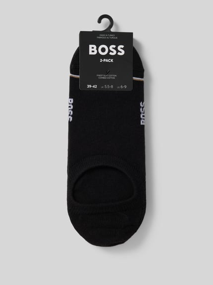 BOSS Sneakersokken met labeldetail in een set van 2 paar, model 'Iconic' Zwart - 3
