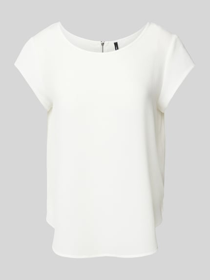 ONLY Blusenshirt in unifarbenem Design Weiss 2