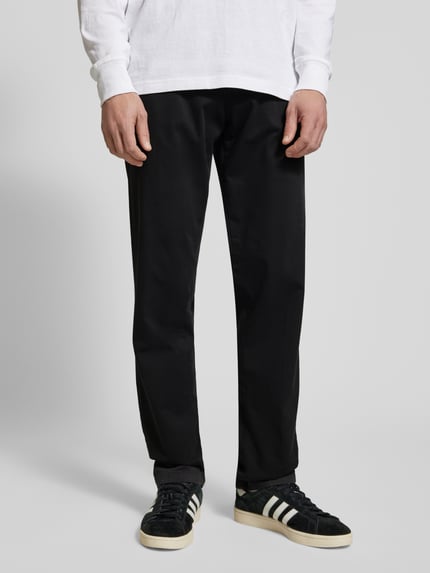 JACK & JONES Chinosy o kroju relaxed fit ze szlufkami na pasek model ‘KANE’ Czarny 4