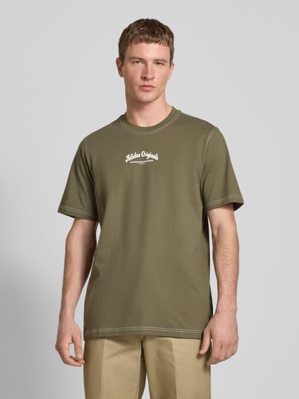 adidas Originals T-shirt met labelprint Olijfgroen - 4