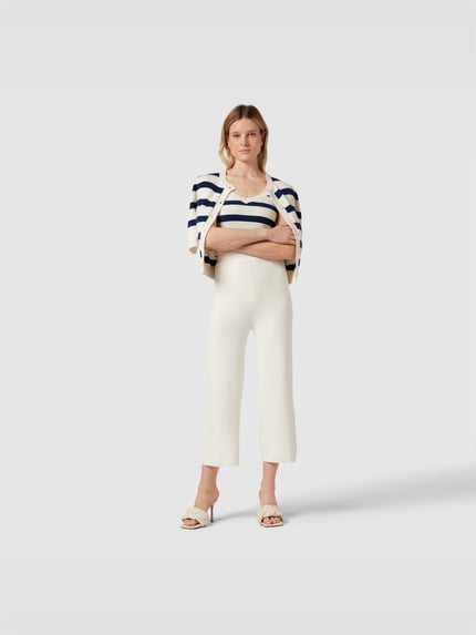 BAUM & PFERDGARTEN Crop Top aus Woll-Mix Blau 1