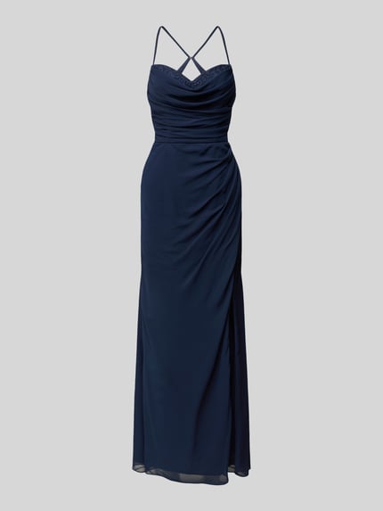Laona Abendkleid mit Herz-Ausschnitt Dunkelblau 2