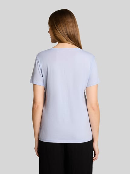 Tom Tailor Denim regular fit T-shirt van puur katoen Lichtblauw - 5