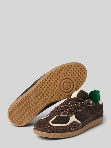 ALOHAS Sneaker aus echtem Leder mit Kontrastbesatz Dunkelbraun 4