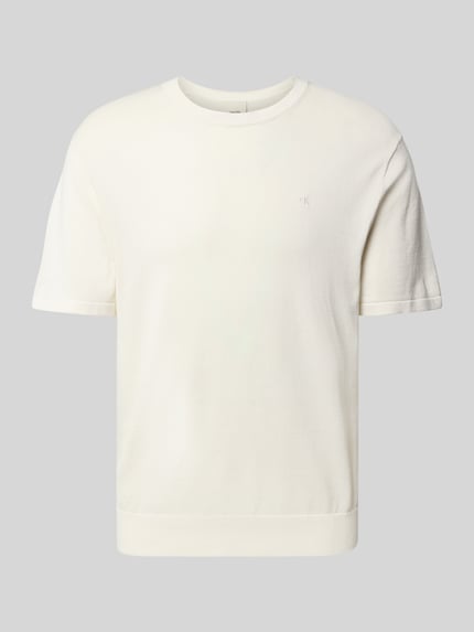 T-Shirt mit Logo-Stitching Modell 'SUPIMA' Shop The Look MANNEQUINE