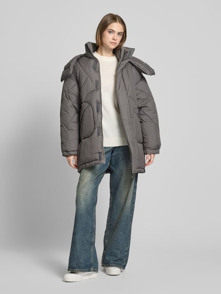 REVIEW Steppjacke mit Kapuze Graphit 1
