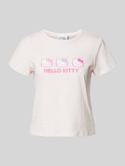 REVIEW T-shirt z nadrukowanym motywem Różowawy 2