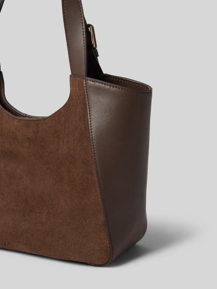 Produktfoto, Torebka Tote Bag aus echtem Kalbsleder Modell 'Dora' von Furla, brązowa, z Główna przegroda z zapięcie na magnes, regulowany pasek na ramię, Szerokość w rozmiarze 1: 35 cm, Długość w rozmiarze 1: 24 cm, Głębokość w rozmiarze 1: 10 cm, Długość paska na ramię w rozmiarze 1: 50 cm, gładka i zamszowa faktura