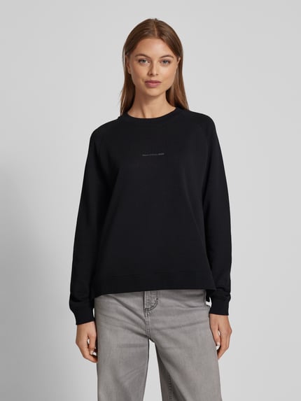 Marc O'Polo DENIM Sweatshirt met labelprint Zwart - 4