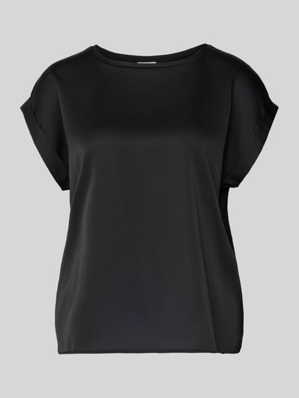 VILA Blusenshirt mit fixierten Ärmelaufschlägen Modell 'VIELLETTE' Black 2