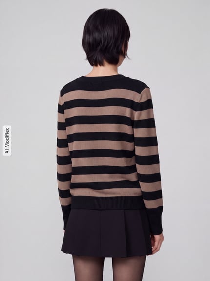 s.Oliver BLACK LABEL sweter o kroju regular fit z mieszanki wiskozy Beżowy melanż 5