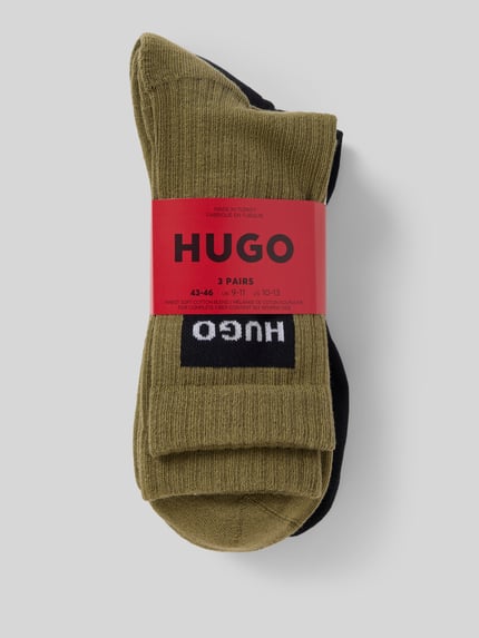 HUGO Socken aus Baumwoll-Mix im 3er-Pack Oliv 3