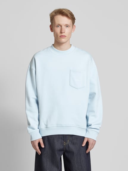 BLKVIS Sweatshirt mit Brusttasche Hellblau 4