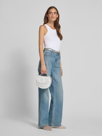 Hey Marly Handtasche mit Label-Applikation Modell 'Soul Sister' Silber 1