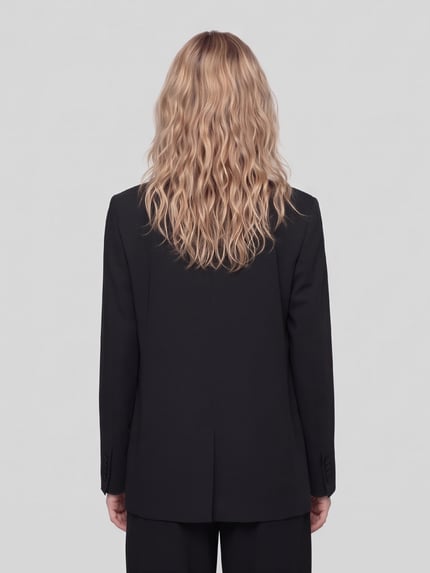 Jake*s Cocktail Regular Fit Longblazer mit Schulterpolstern Black 5
