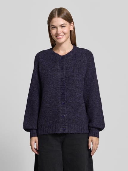 FREE/QUENT Strickjacke mit Rundhalsausschnitt Modell 'Luisa' Lila 4