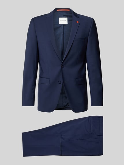 ROY ROBSON Extra slim pak in effen design Marineblauw - 2