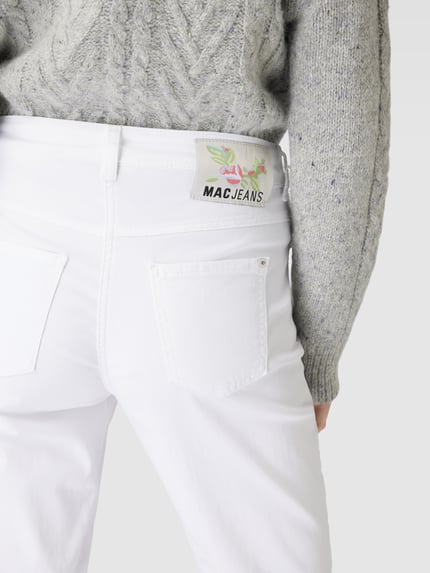 MAC Slim fit jeans met steekzakken Wit - 3