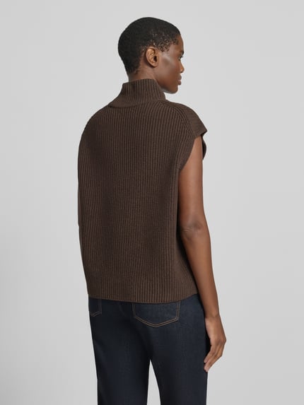 Marc O'Polo Pullunder mit Mock Neck Dunkelbraun 5