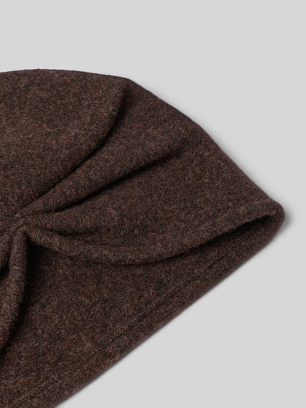 Productfoto, Mütze aus reiner Wolle mit fixierten Raffungen van Loevenich, dames accessoire van zuiver wol, met plooien en omzoomde boord in tricotlook