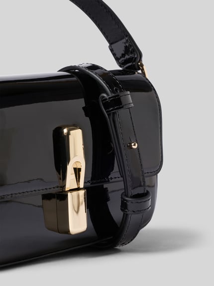 FURLA Clutch mit goldfarbenem Drehverschluss Modell 'IRIDE' Black 3